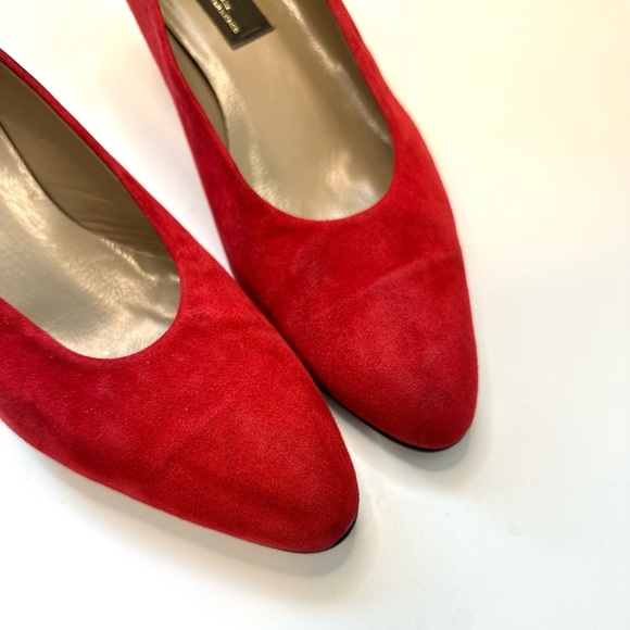 Sesto Meucci Red Suede Studded Heel Pumps – Size 8.5M – Made in Italy - Picture 8 of 10